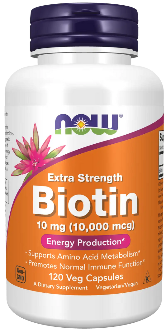 Biotin 10 mg (10,000 mcg), Extra Strength Veg Capsules