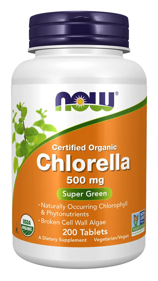 Chlorella 500 mg, Organic Tablets