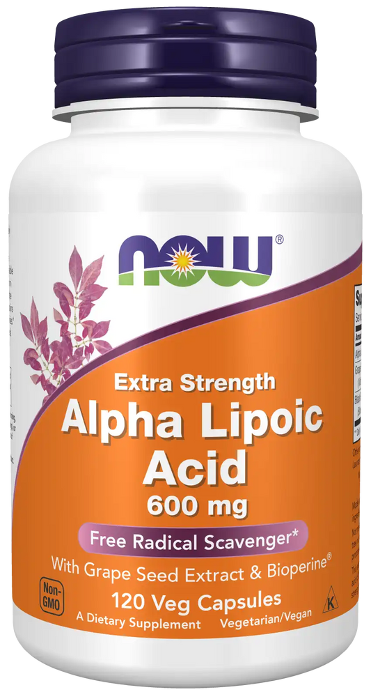 Alpha Lipoic Acid, Extra Strength 600 mg Veg Capsules