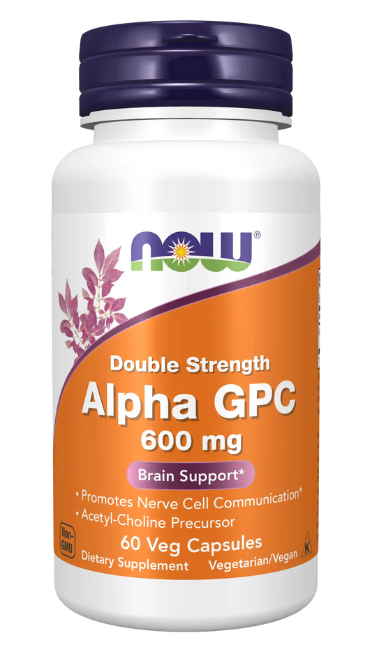 Alpha GPC, Double Strength 600 mg Veg Capsules