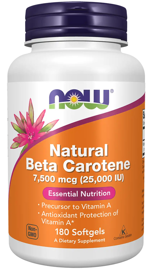 Beta Carotene, Natural 7,500 mcg Softgels
